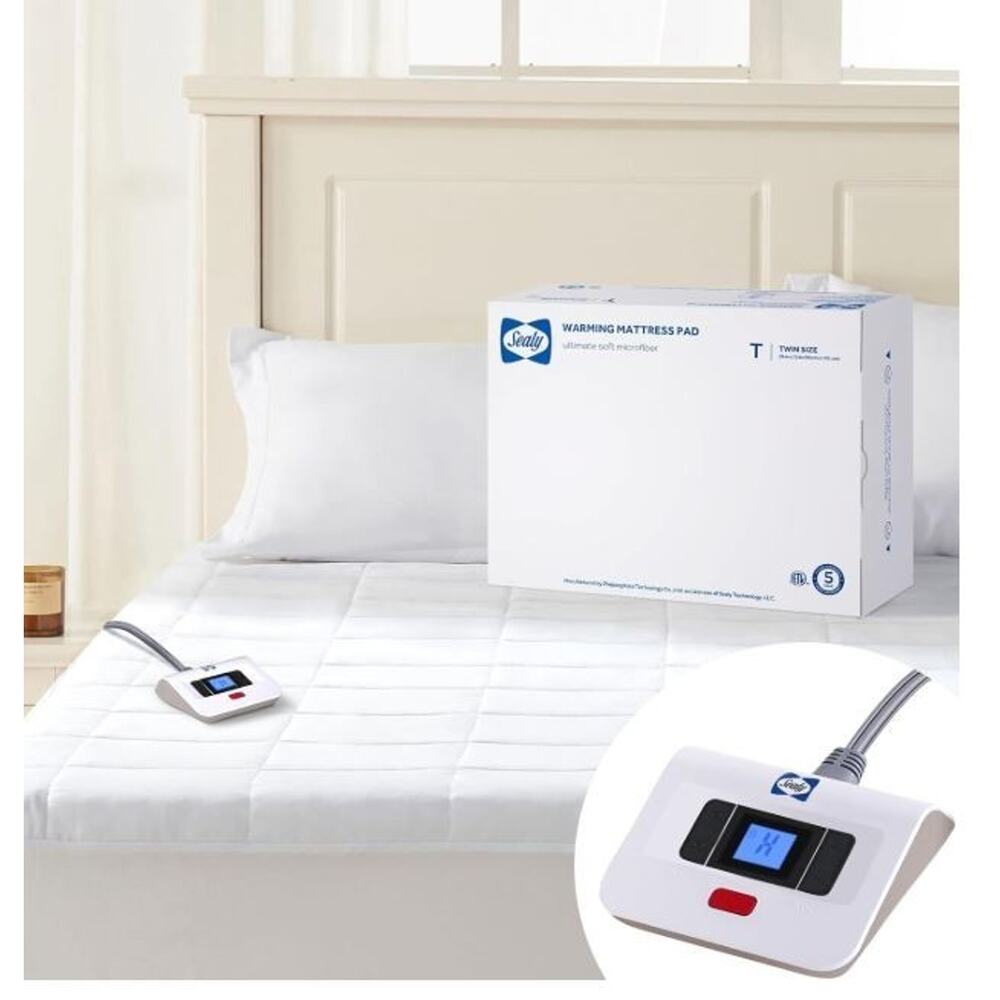 SEALY Heated Mattress Pad/Bed Warmer Single Controller--Twin 39X75 in-NEW!